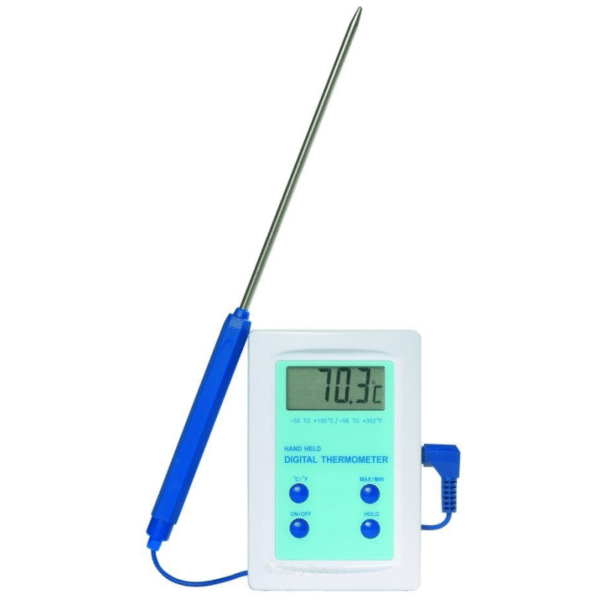 Electronic Test Thermometer Stainless Steel Probe