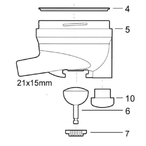 Kingston waikato 320 type claw bowl and gasket (without shut off)