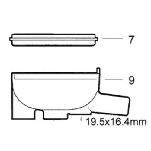 Kingston waikato nimbus type claw bowl and gasket (with shut off)