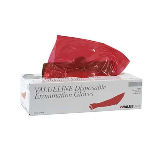 Valueline Armlength Gloves - Red