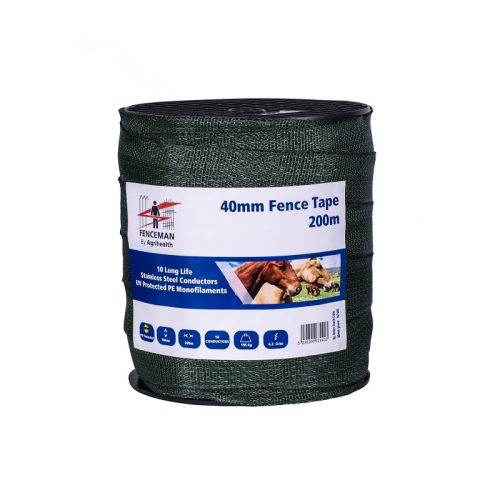 Fenceman 40mm Standard Green Tape 200m