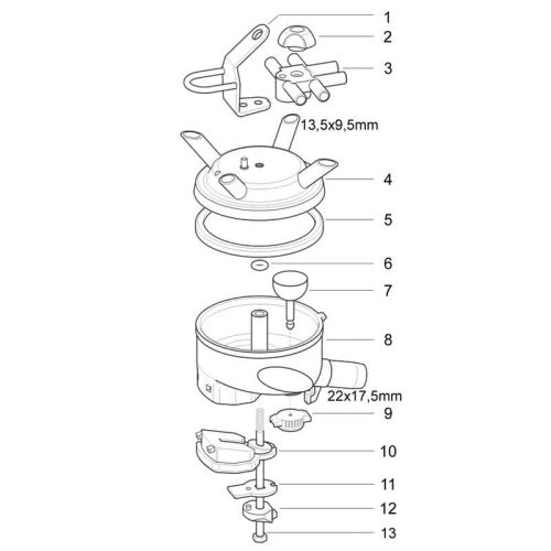 Kingston GEA Westfalia type klassik 300 claw bowl and gasket (without shut off)