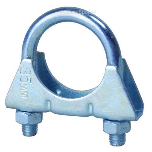 Zinc plated exhaust clamp for wall brackets (various sizes)