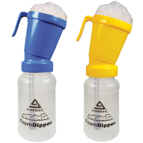 Ambic foam dipper teat dip cup - Blue or Yellow
