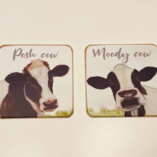 Cow Coaster Set of 2