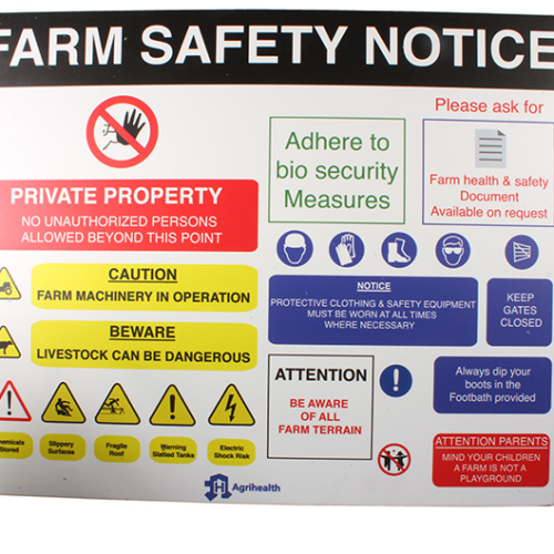 Farm Safety Sign - 490mm x 300mm