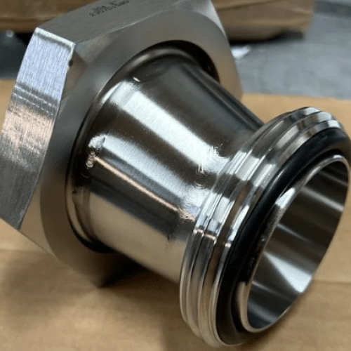 3" RJT Female to 2,5" RJT Male Stainless Steel Eccentric Reducer