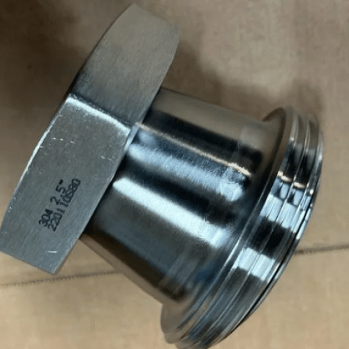 3" RJT Male to 2,5" RJT Female Stainless Steel Concentric Reducer