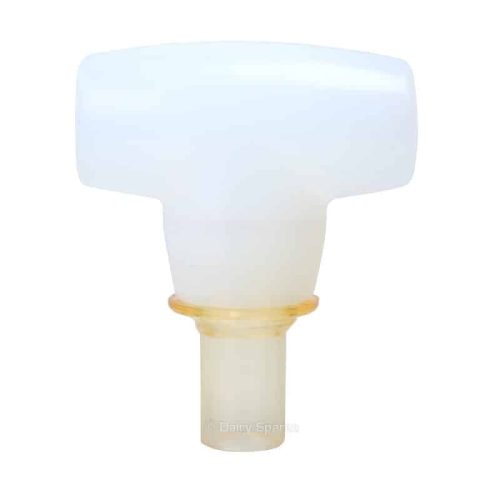 Clear silicone reducer tee with branch 32mm to 16mm