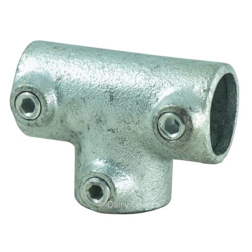 Galvanised key clamp long tubular tee 1" X 1"