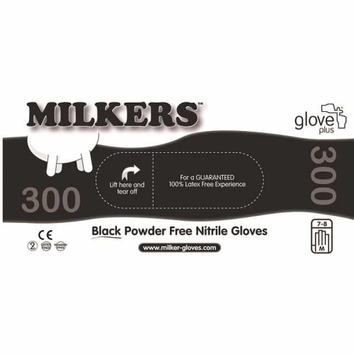 Milkers 300 long cuff nitrile gloves box 50