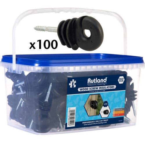 Rutland bucket wood post screw insulators (pk100)