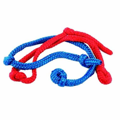 Pair of vink calving ropes - red and blue