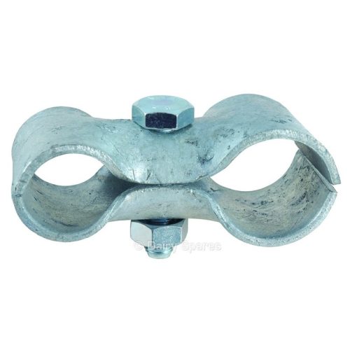 Galvanised double tube clamps