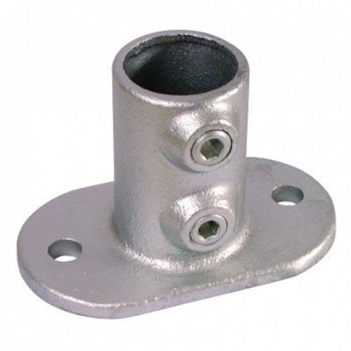 Galvanised key clamp tubular floor base (various sizes)
