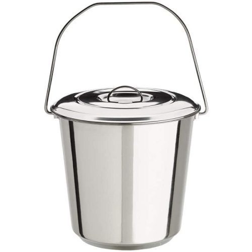 Stainless Steel Milk Bucket with Lid (16L)